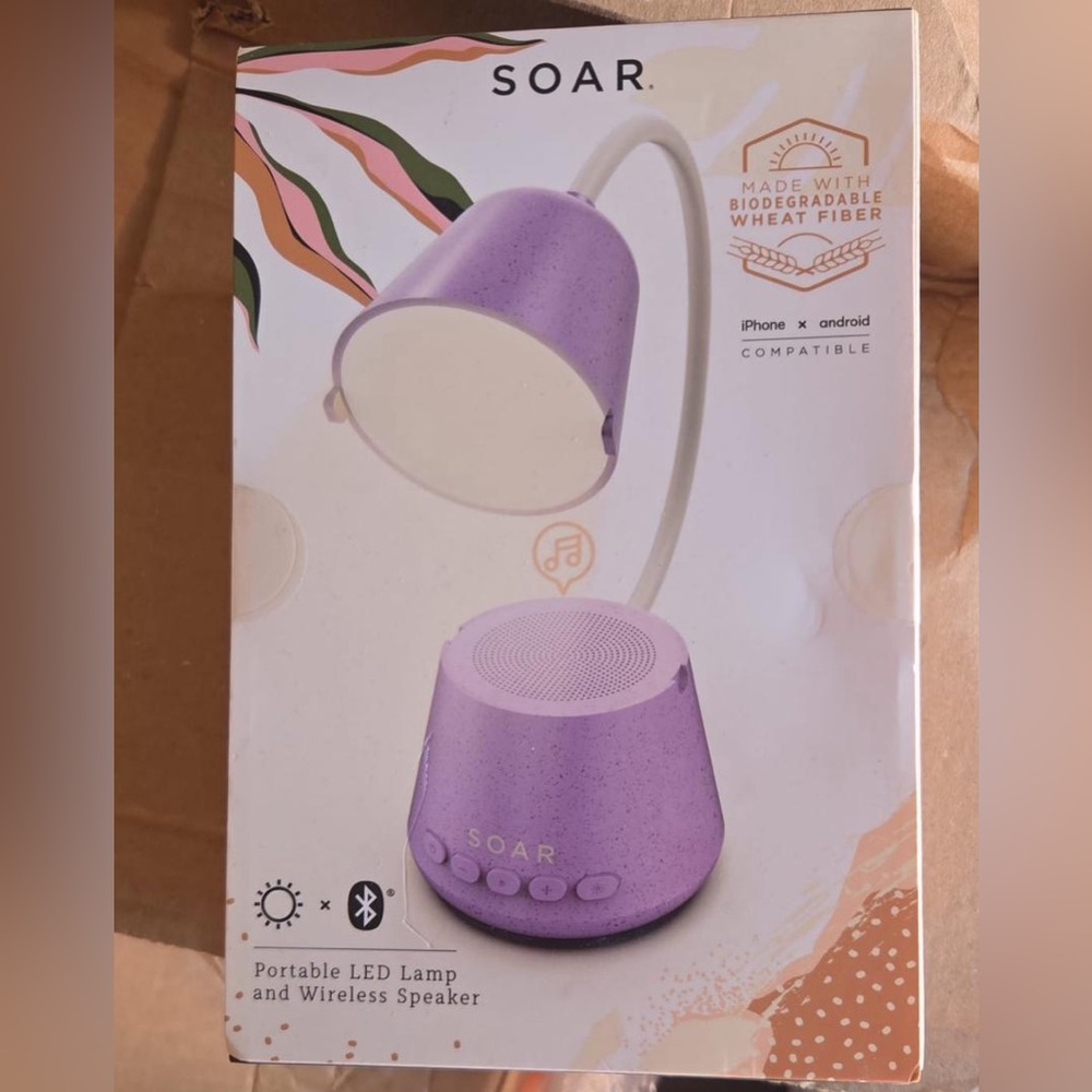 SOAR Portable LED Lamp & Bluetooth Speaker - Eco-Friendly Wheat Fiber | …